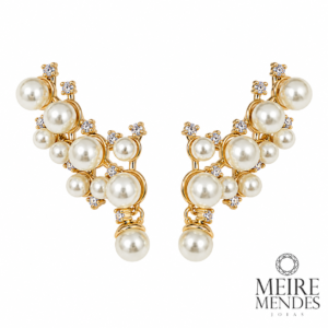 Brinco Ear Cuff Pérolas