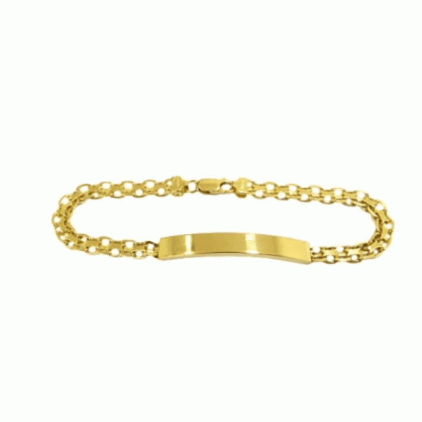 Pulseira Placa Ouro 18 k