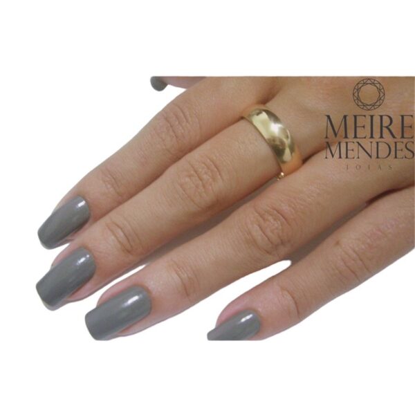 Aliança Ouro 18 k Rosê Com Coração Vazado Na Feminina- 6 mm - Imagem 4