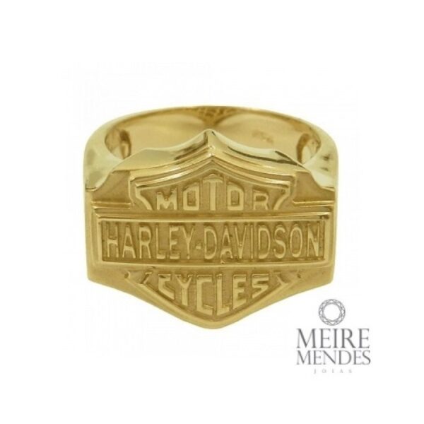 Anel Harley Davidson Ouro 18 k