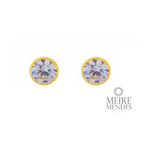 Brinco Ponto de Luz Ouro 18k
