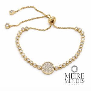 Pulseira Ajustável Com Micro Cravação