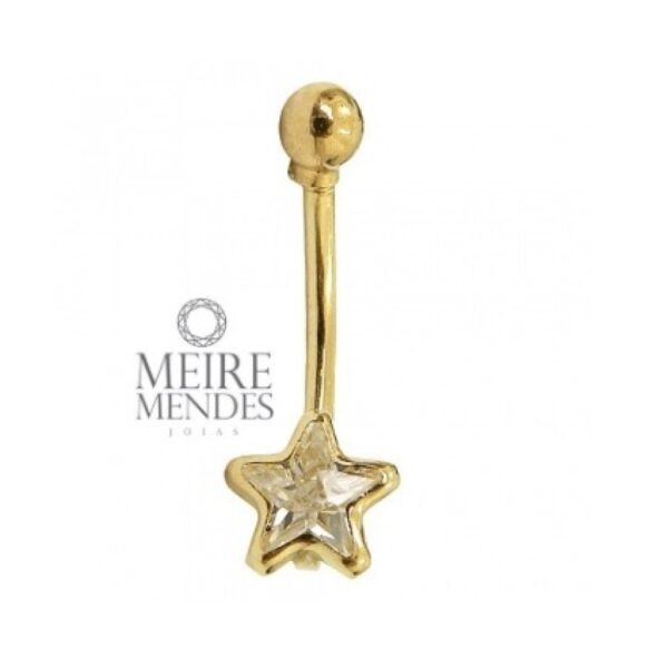 Piercing Estrela Ouro 18 k