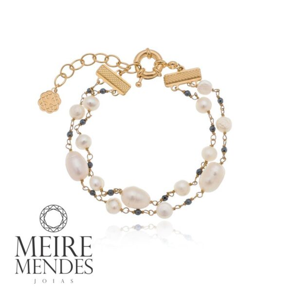 Pulseira Pérola Hematita