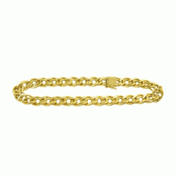 Pulseira Elo Duplo Ouro 18 k