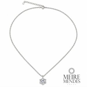 Gargantilha Ponto Luz Moissanite 9mm