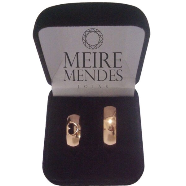 Aliança Ouro 18 k Rosê Com Coração Vazado Na Feminina- 6 mm - Imagem 2