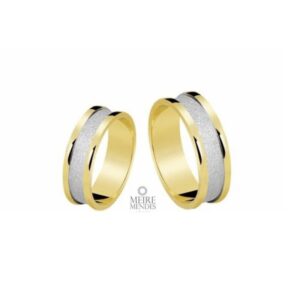 Aliança Bodas de Prata Em Ouro 18 k Diamantada