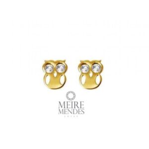 Brinco Coruja Ouro 18 k