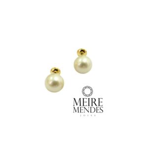 Brinco Pérola Ouro 18 k
