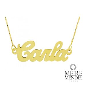 gargantilha, nome personalizado, ouro 18 k, iniciais, letra, colar
