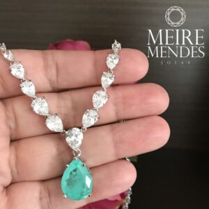 Gargantilha Gota Fusion Esmeralda Colombiana