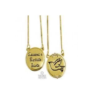 Escapulário Espírito Santo Ouro 18 k