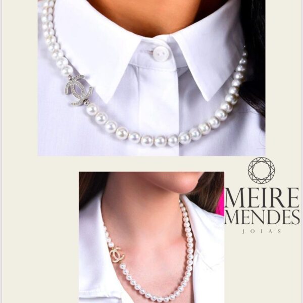 Colar Pérolas Chanel Inspired - Imagem 2