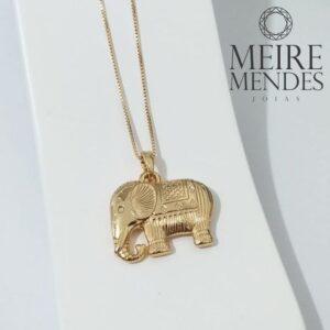 Gargantilha Pingente Elefante