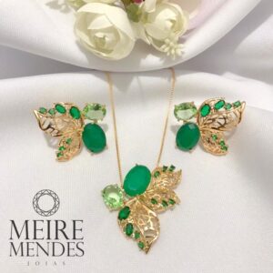Conjunto Borboleta Esmeralda