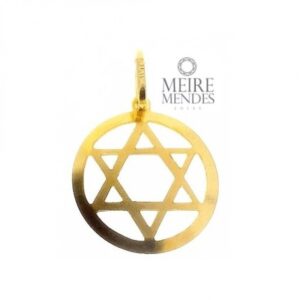 Pingente Estrela Davi Ouro 18 k
