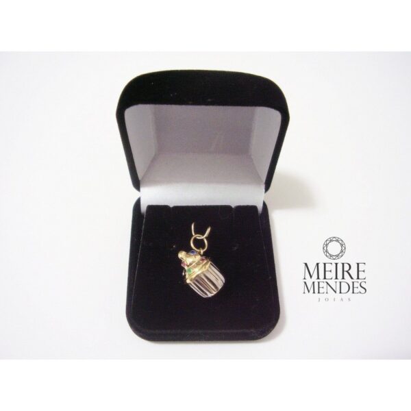 Pingente Cupcake Ouro 18 k