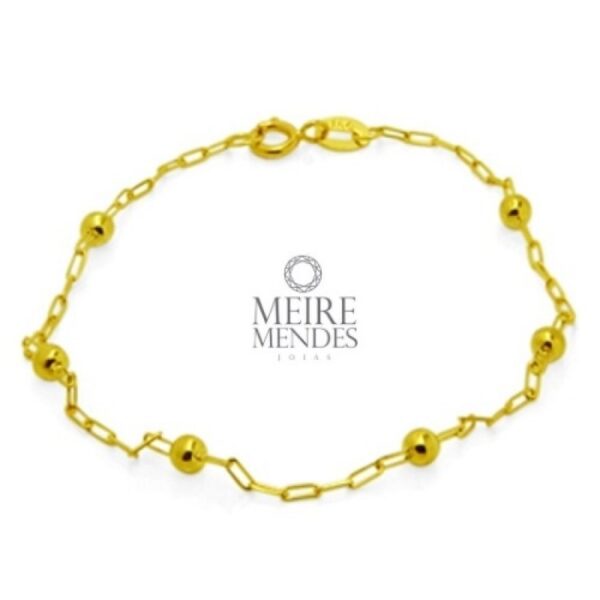 Pulseira Bolinha Ouro 18 k