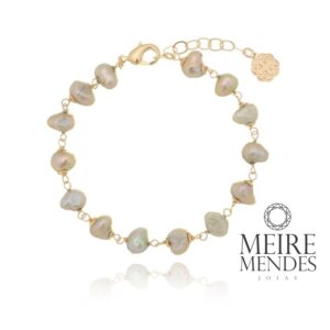 Pulseira Pérola Cinza